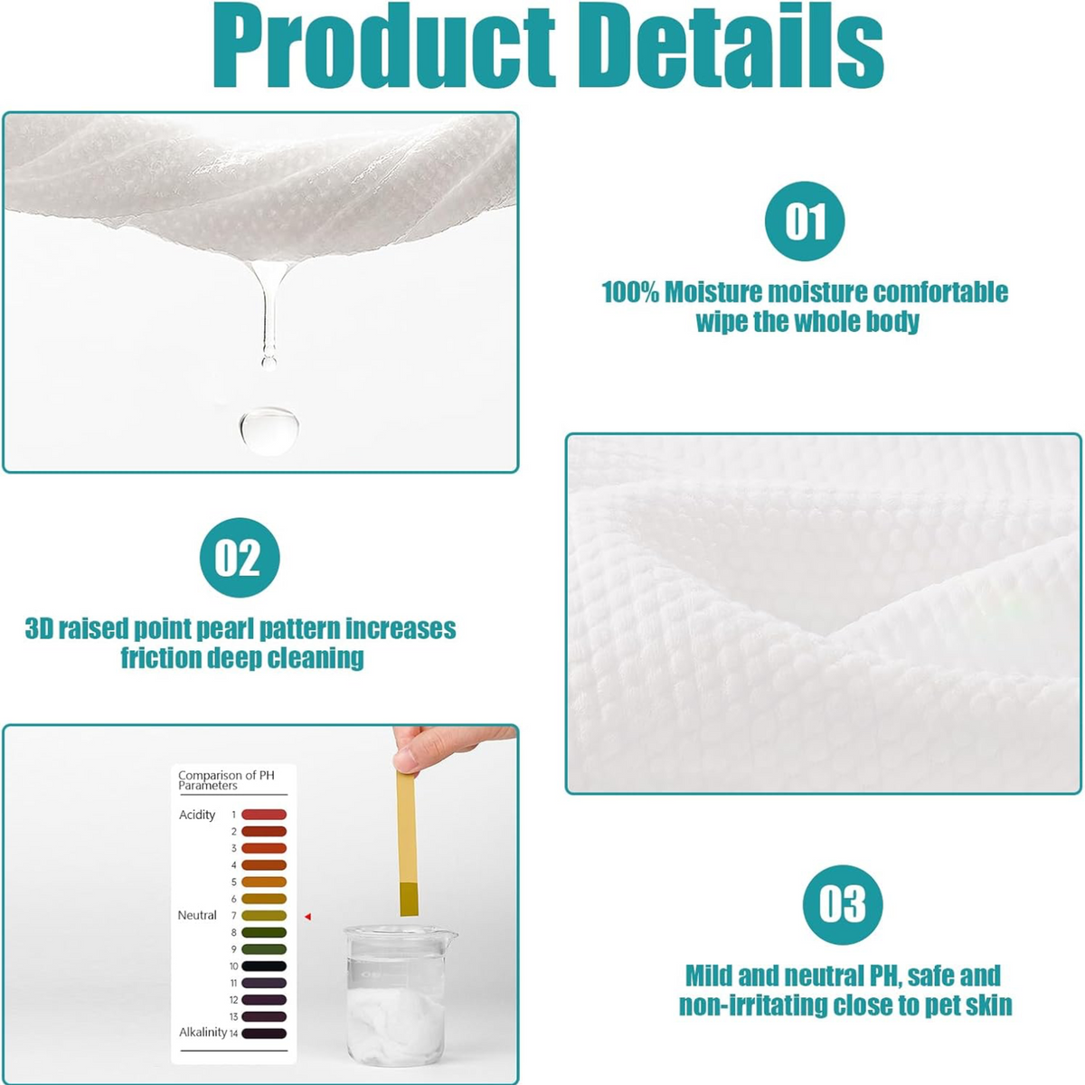 Pet Cleaning Gloves Wipes for Dogs & Cats