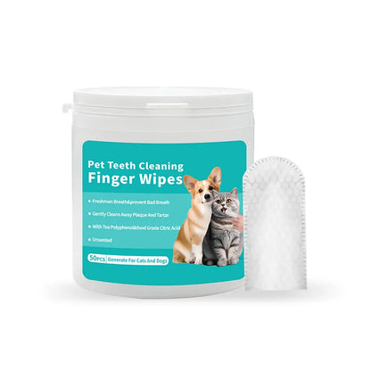 Pet Teeth Cleaning Wipes for Dogs & Cats